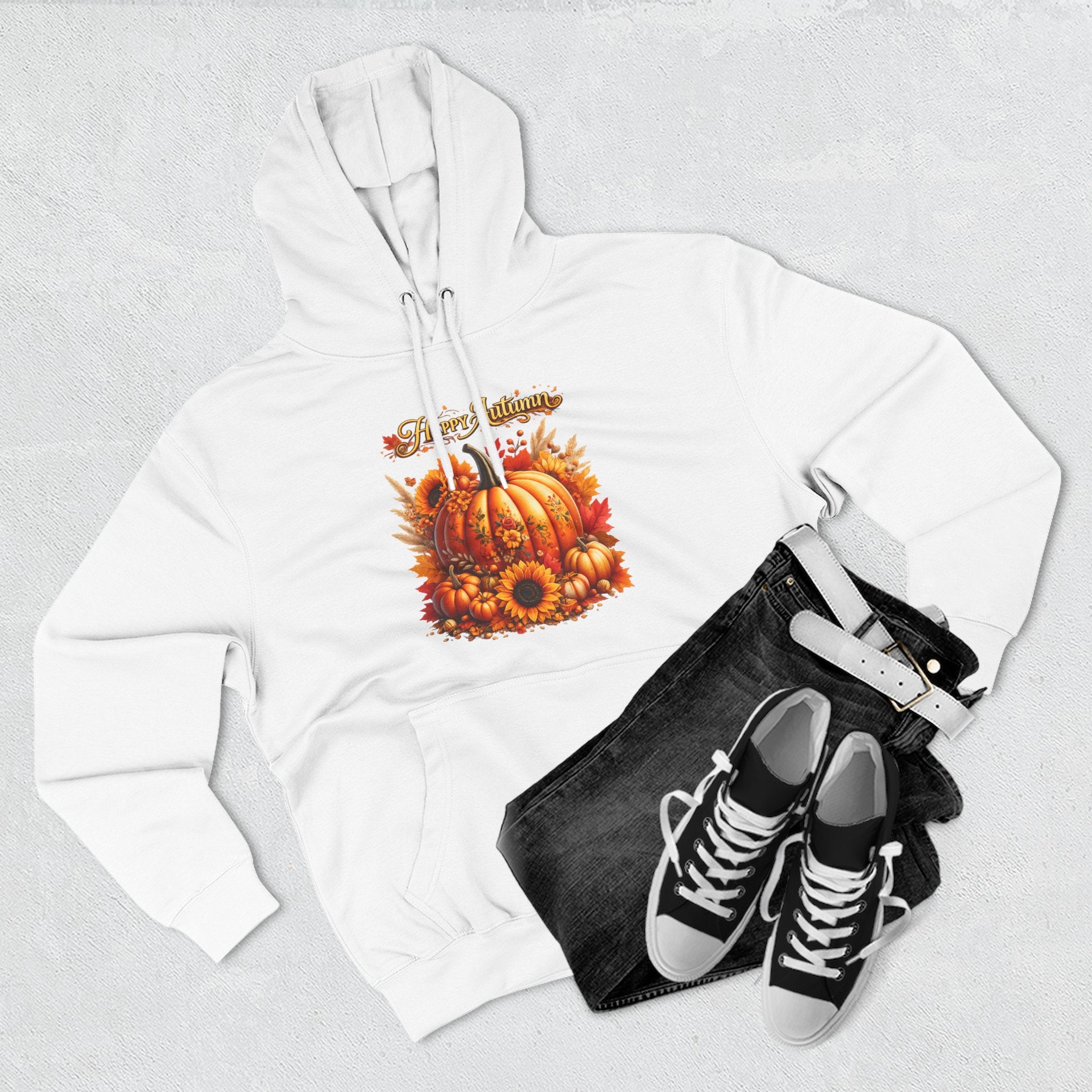 Autumn  - Fall Pumpkin Hoodie - Harvest Sunflower Fall Sweatshirt