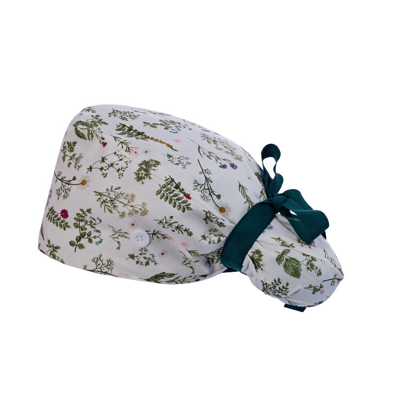 Long hair cap, pure cotton nurse cap