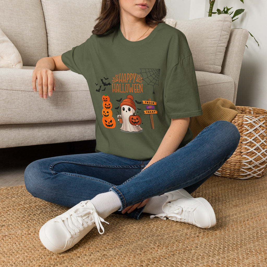 Halloween Cute Pumpkin Tee — "Happy Halloween" Graphic T-Shirt