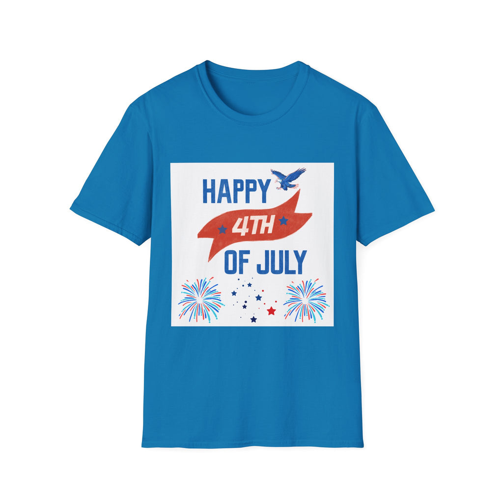 Happy 4th of July Eagle T-Shirt | Patriotic Fireworks Tee
