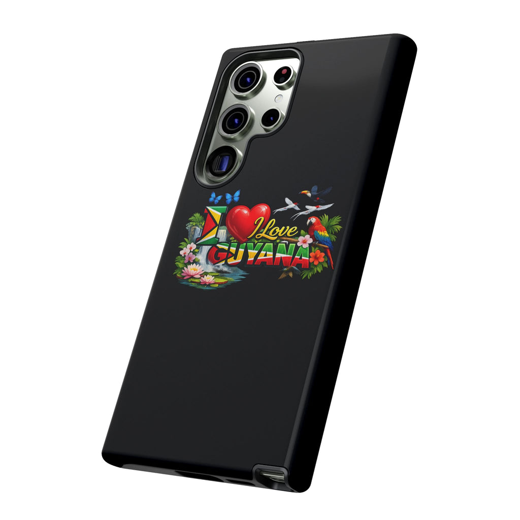 Phone case I Love Guyana Phone Case — Tough Protective Tropical Flag Design