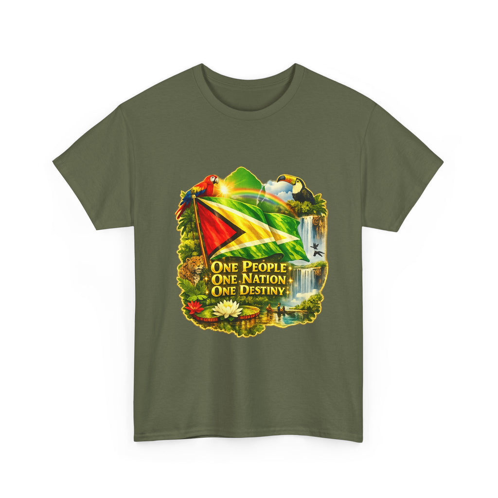 Guyana Flag T-Shirt  unisex – "One People, One Nation, One Destiny" Patriotic Tee