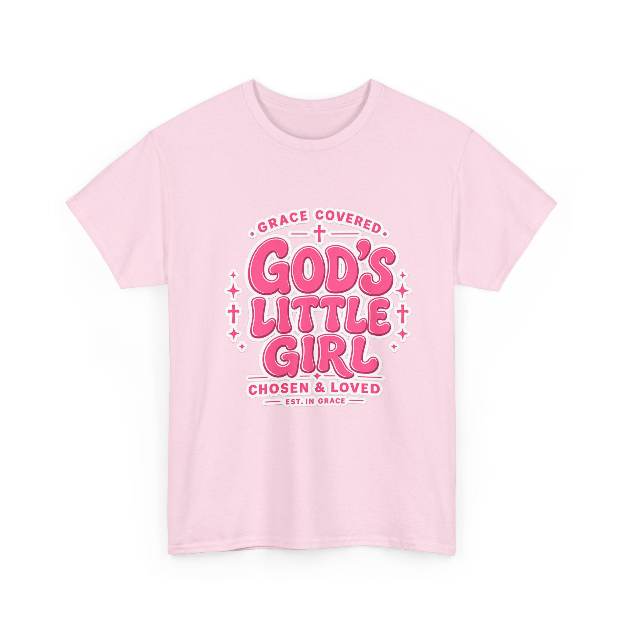 Faith T-Shirt God's Little Girl T-Shirt — Pink Faith Graphic Tee for Girls