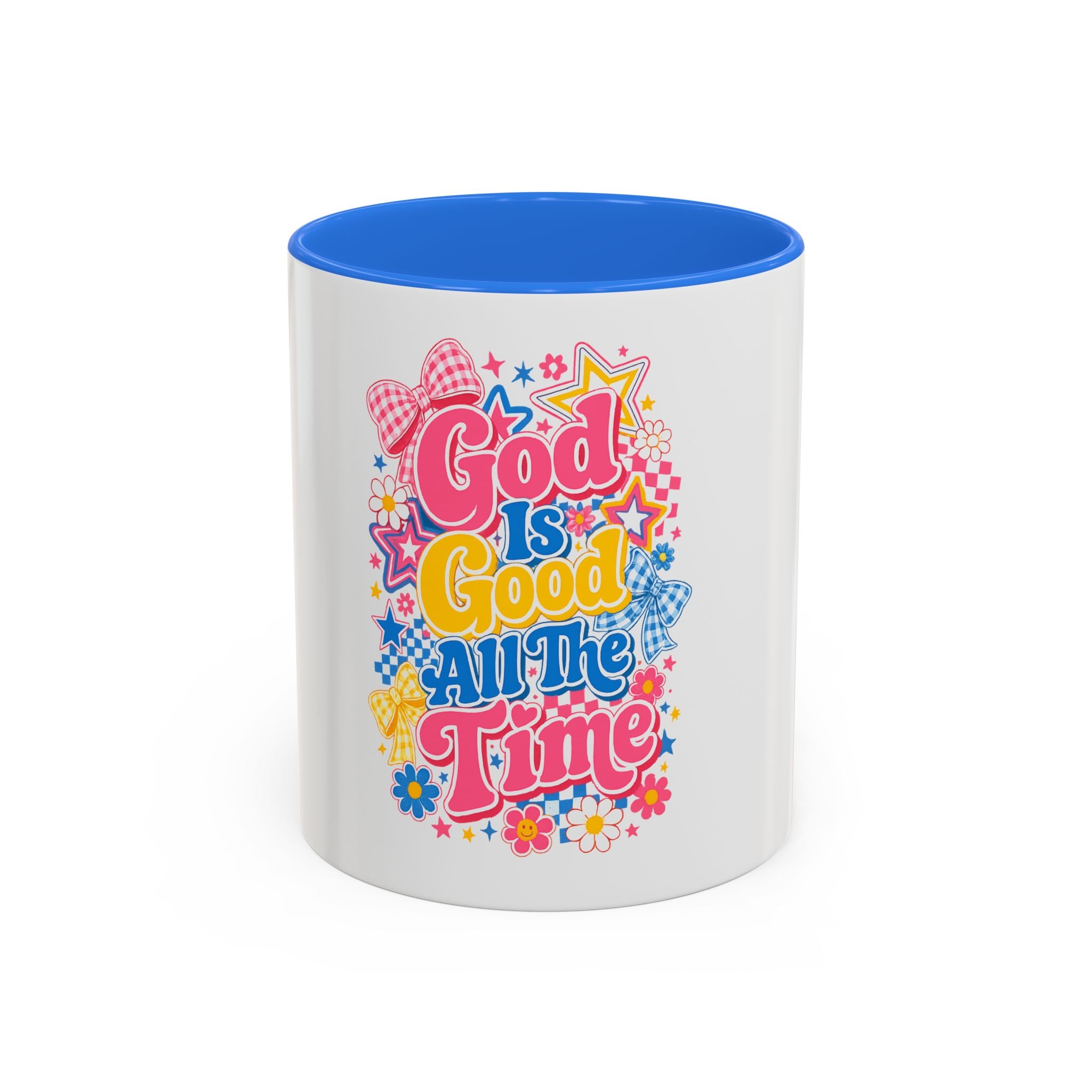 Coffee Mugs God Is Good All The Time Pink Ceramic Mug — Colorful Faith Coffee Cup (11oz/15oz)