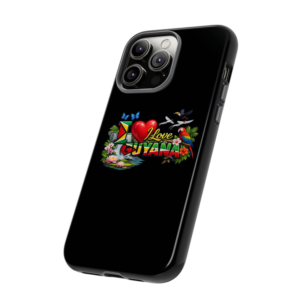 Phone case I Love Guyana Phone Case — Tough Protective Tropical Flag Design
