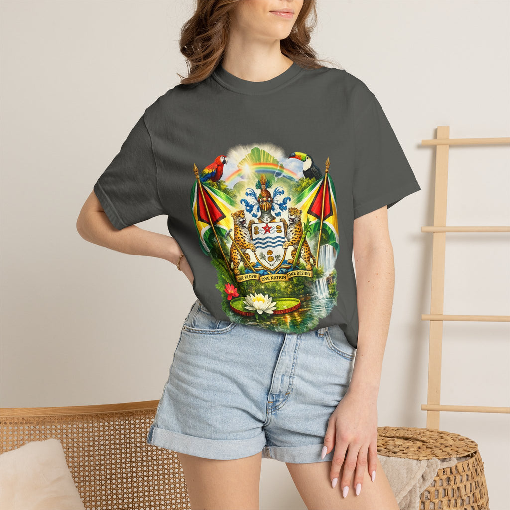 Guyana Coat of Arms T-Shirt  Men’s / Unisex T- Shirts — Guyanese National Emblem Tee