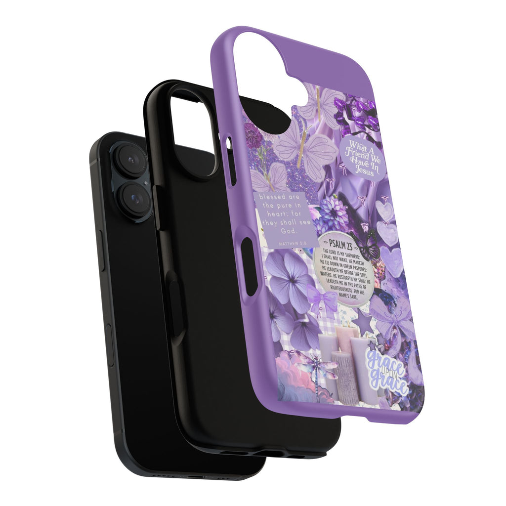Bible Verse phone case - His Love Never Fails Psalm Phone Case — Floral Christian Scripture iPhone Cover