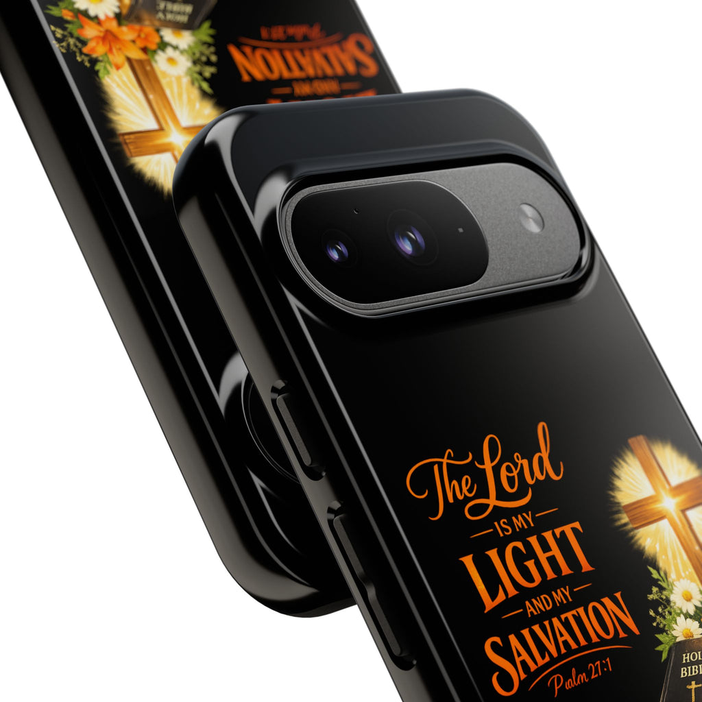 Christian Phone Case — "The Lord Is My Light and My Salvation" Bible Verse Design