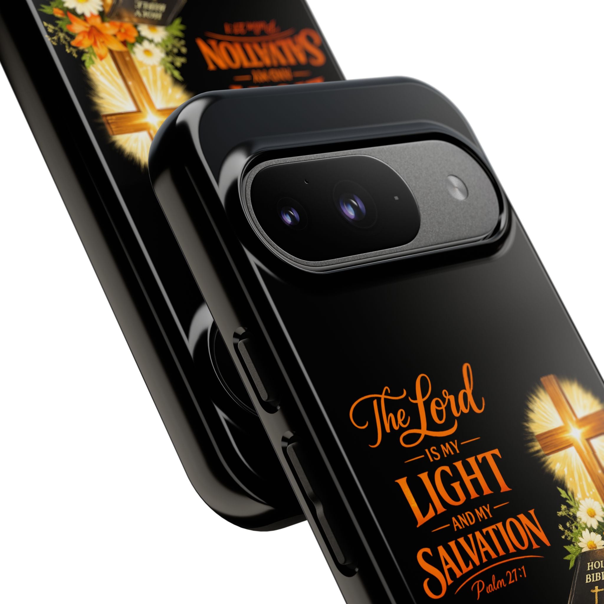 Christian Phone Case — "The Lord Is My Light and My Salvation" Bible Verse Design
