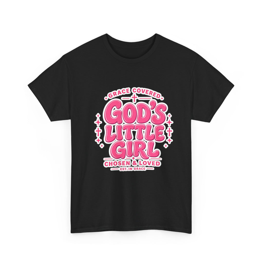 Faith T-Shirt God's Little Girl T-Shirt — Pink Faith Graphic Tee for Girls