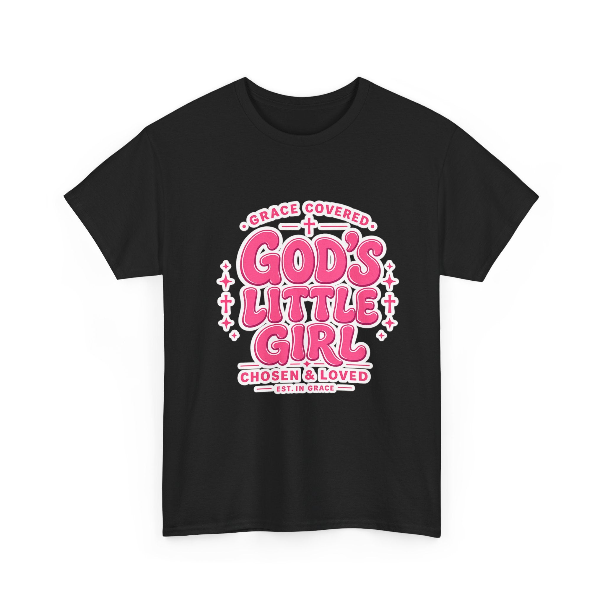 Faith T-Shirt God's Little Girl T-Shirt — Pink Faith Graphic Tee for Girls