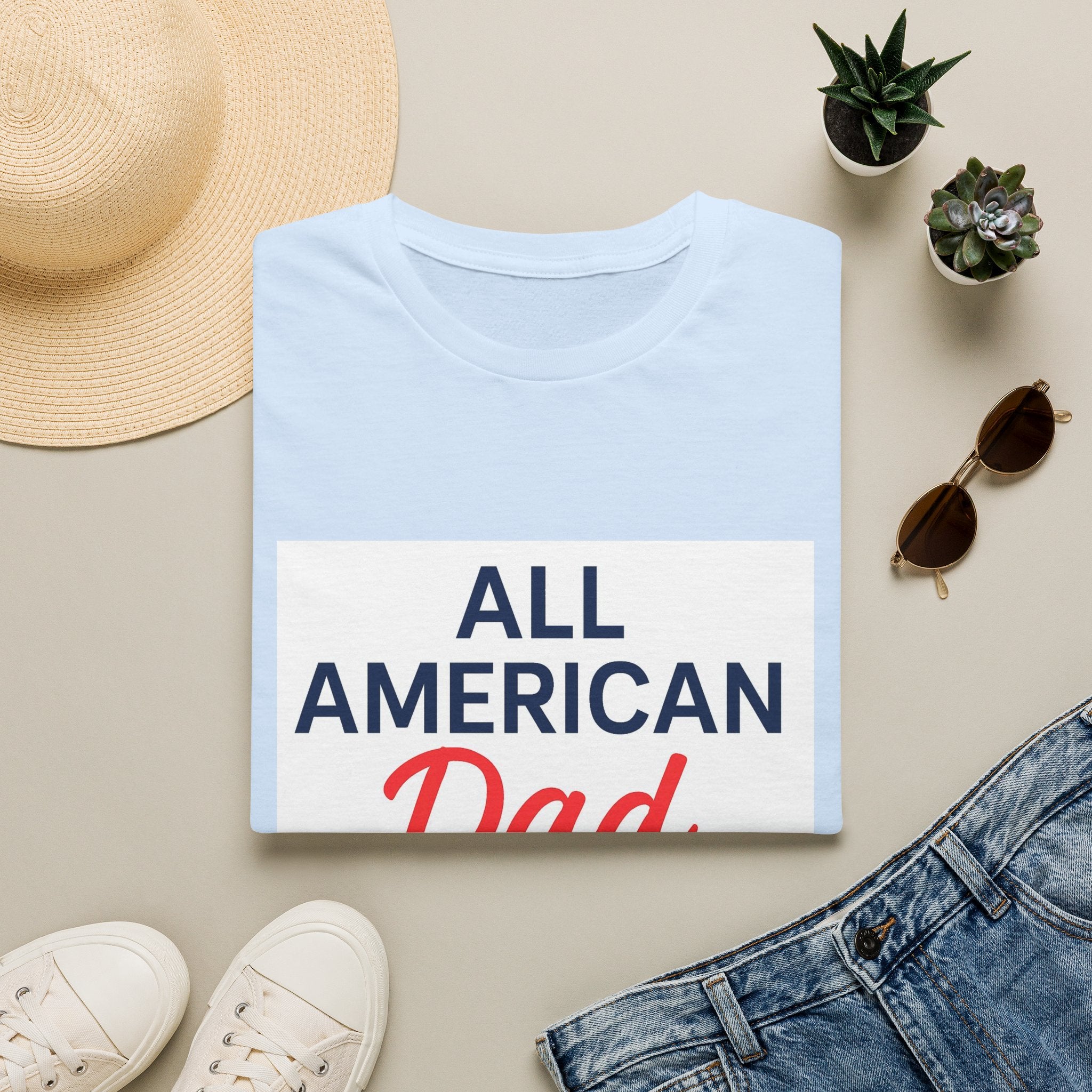 All American Dad T-Shirt — Patriotic Father's Day Tee
