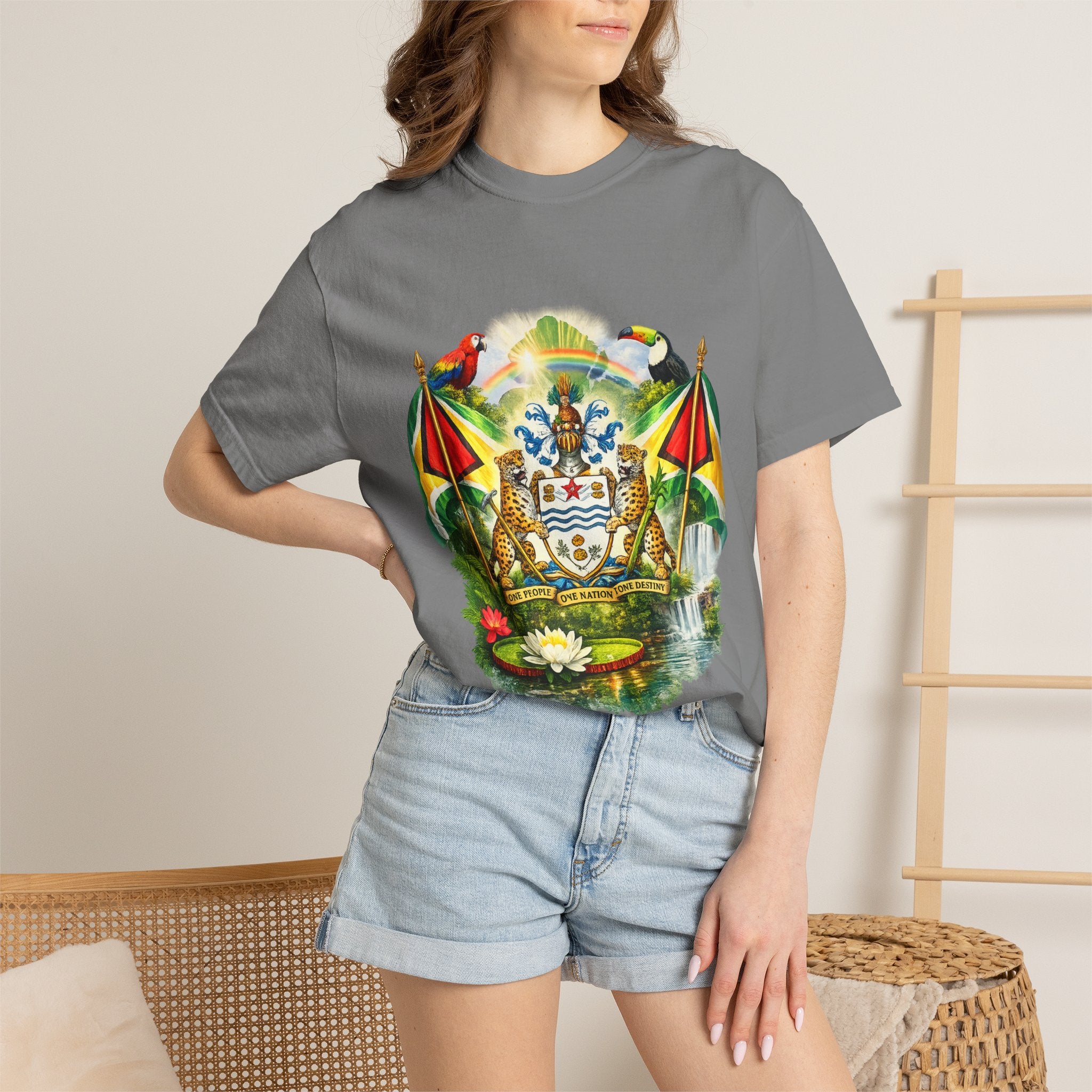 Guyana Coat of Arms T-Shirt  Men’s / Unisex T- Shirts — Guyanese National Emblem Tee