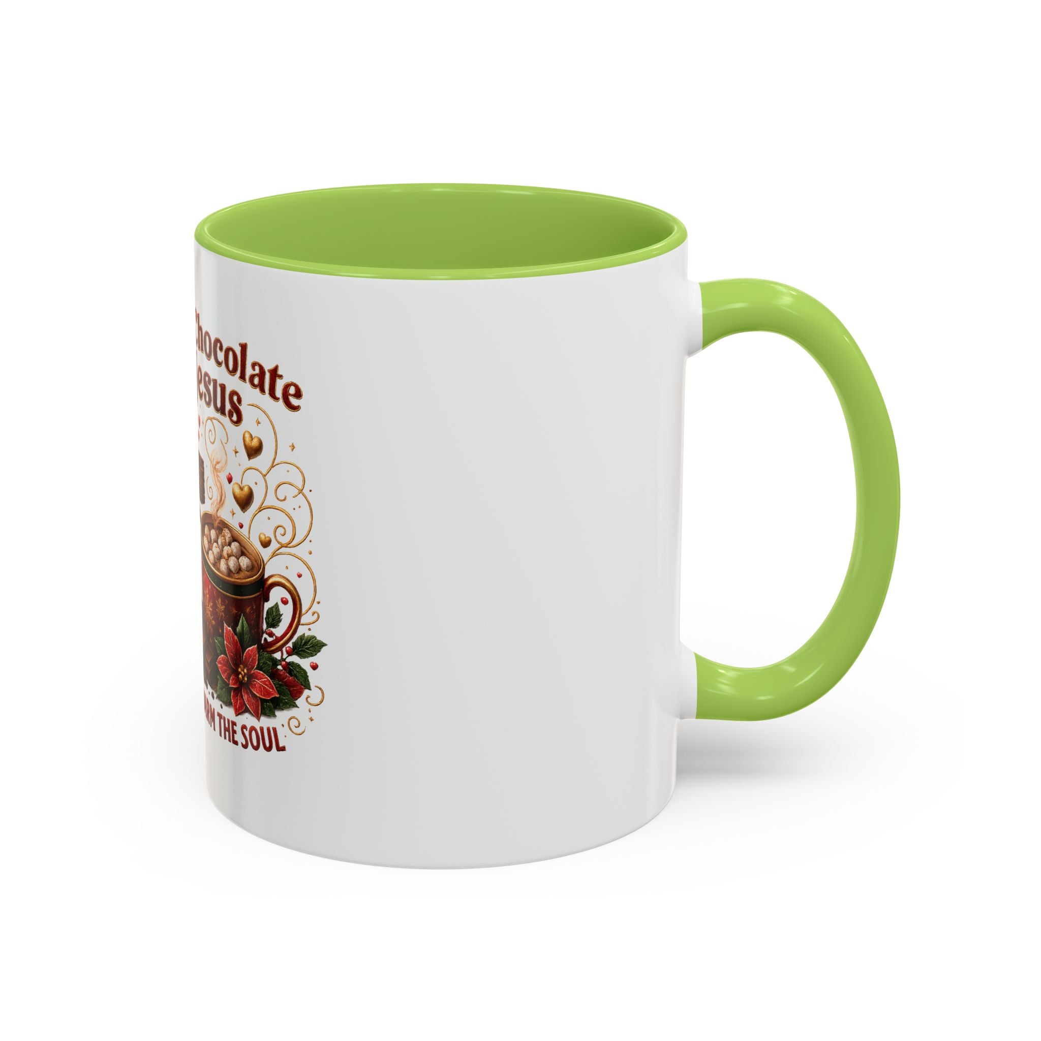 Hot Chocolate & Jesus Mug — "Both Warm the Soul" Accent Coffee Mug