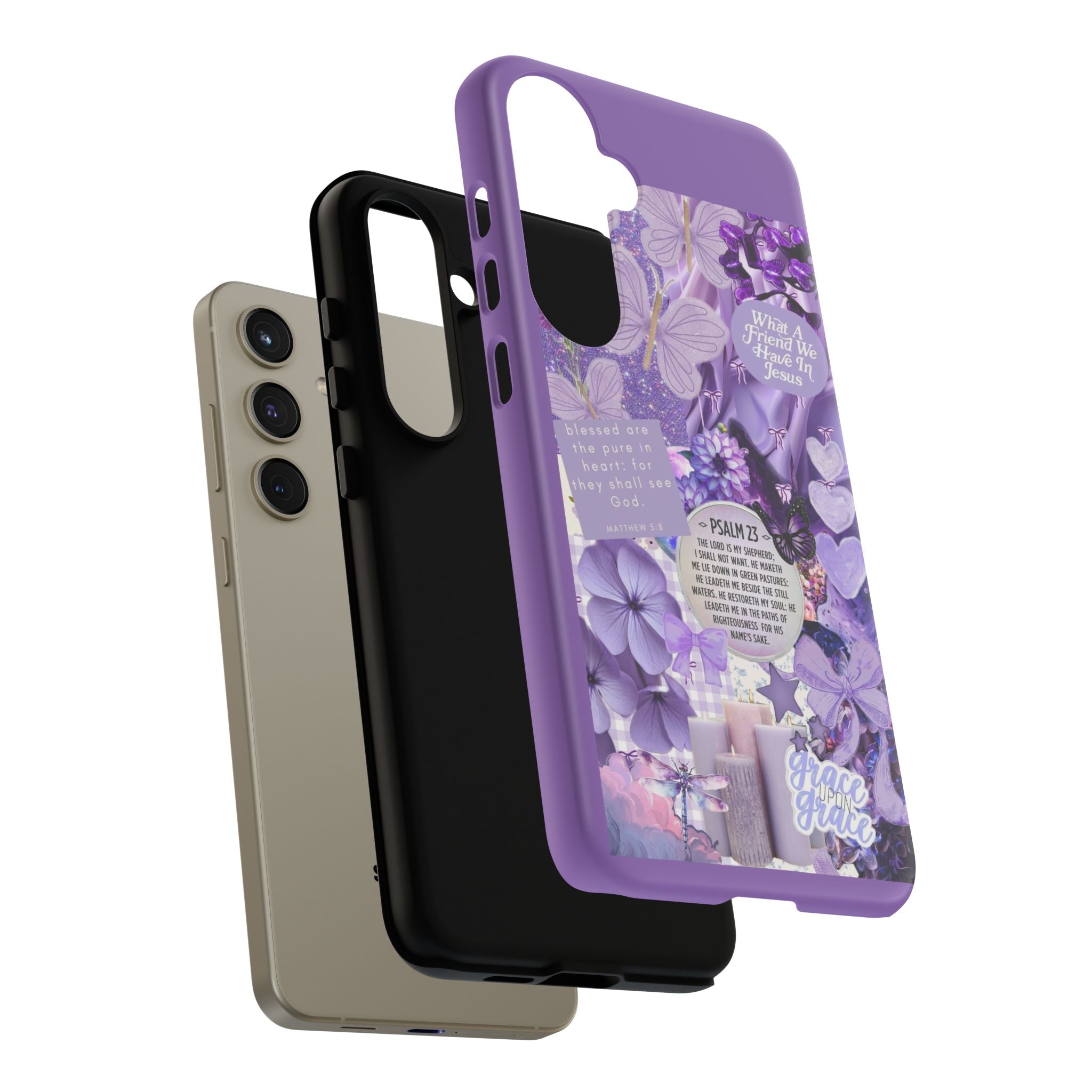 Bible Verse phone case - His Love Never Fails Psalm Phone Case — Floral Christian Scripture iPhone Cover