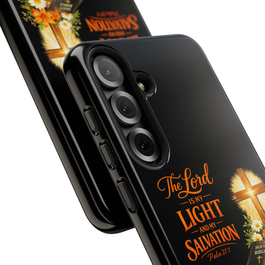 Christian Phone Case — "The Lord Is My Light and My Salvation" Bible Verse Design