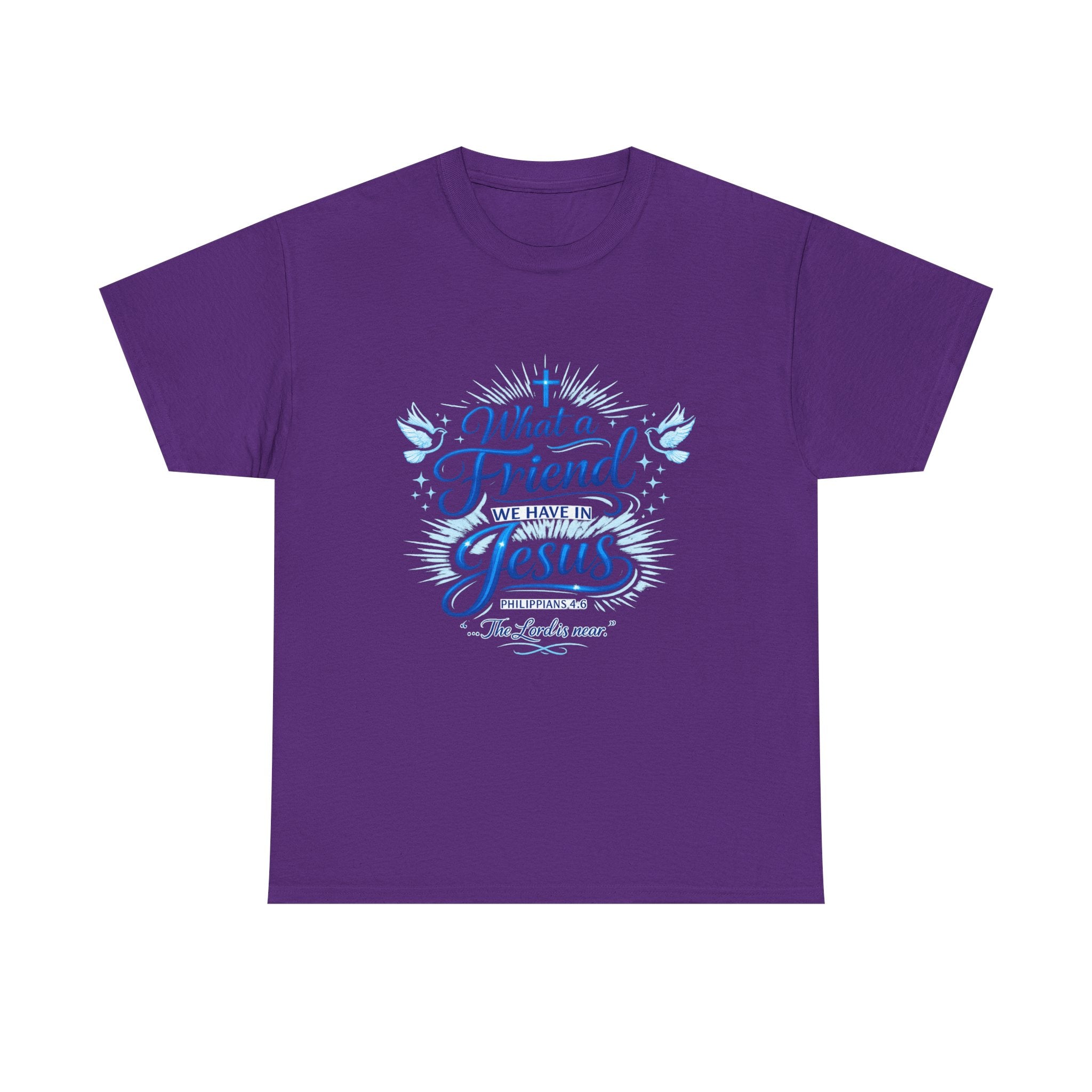 Christian Tee — “What a Friend We Have in Jesus” Inspirational Faith T-Shirt