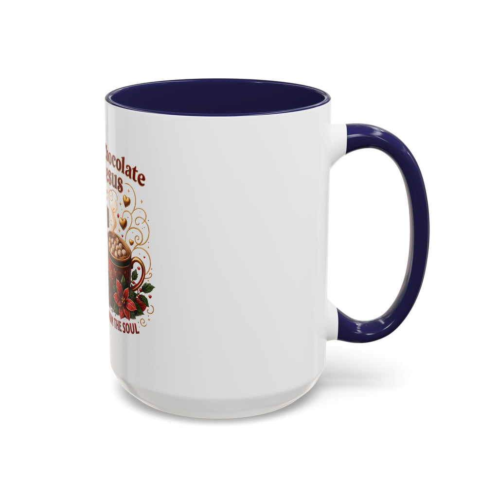 Hot Chocolate & Jesus Mug — "Both Warm the Soul" Accent Coffee Mug