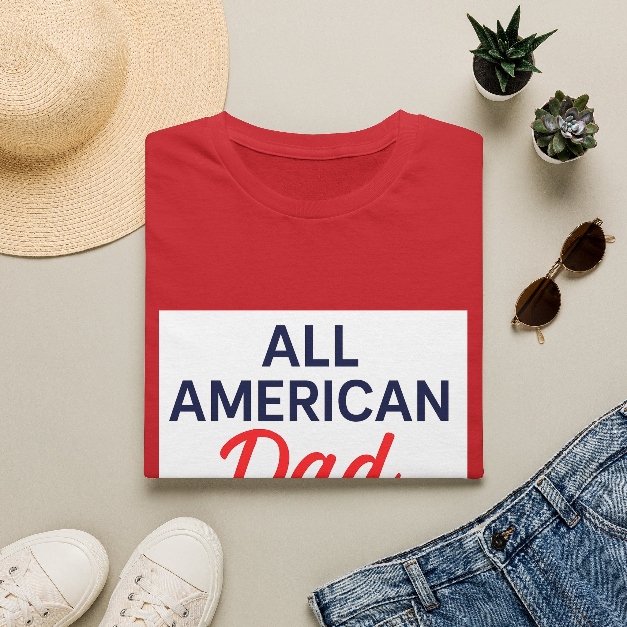All American Dad T-Shirt — Patriotic Father's Day Tee