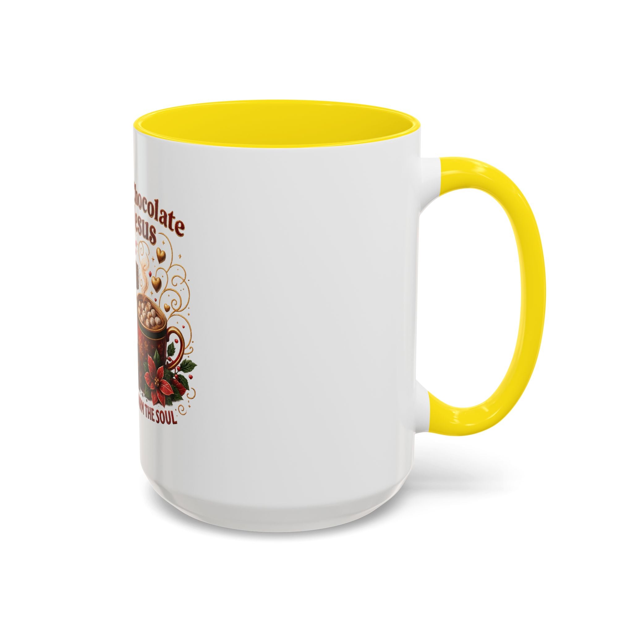 Hot Chocolate & Jesus Mug — "Both Warm the Soul" Accent Coffee Mug