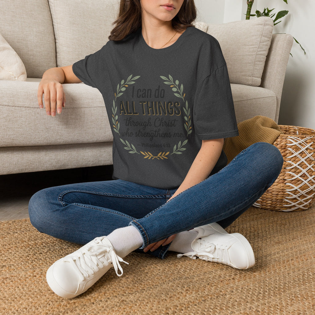 Bible Verses Inspired Tee Shirt — Inspirational Faith Tee with Scripture Text