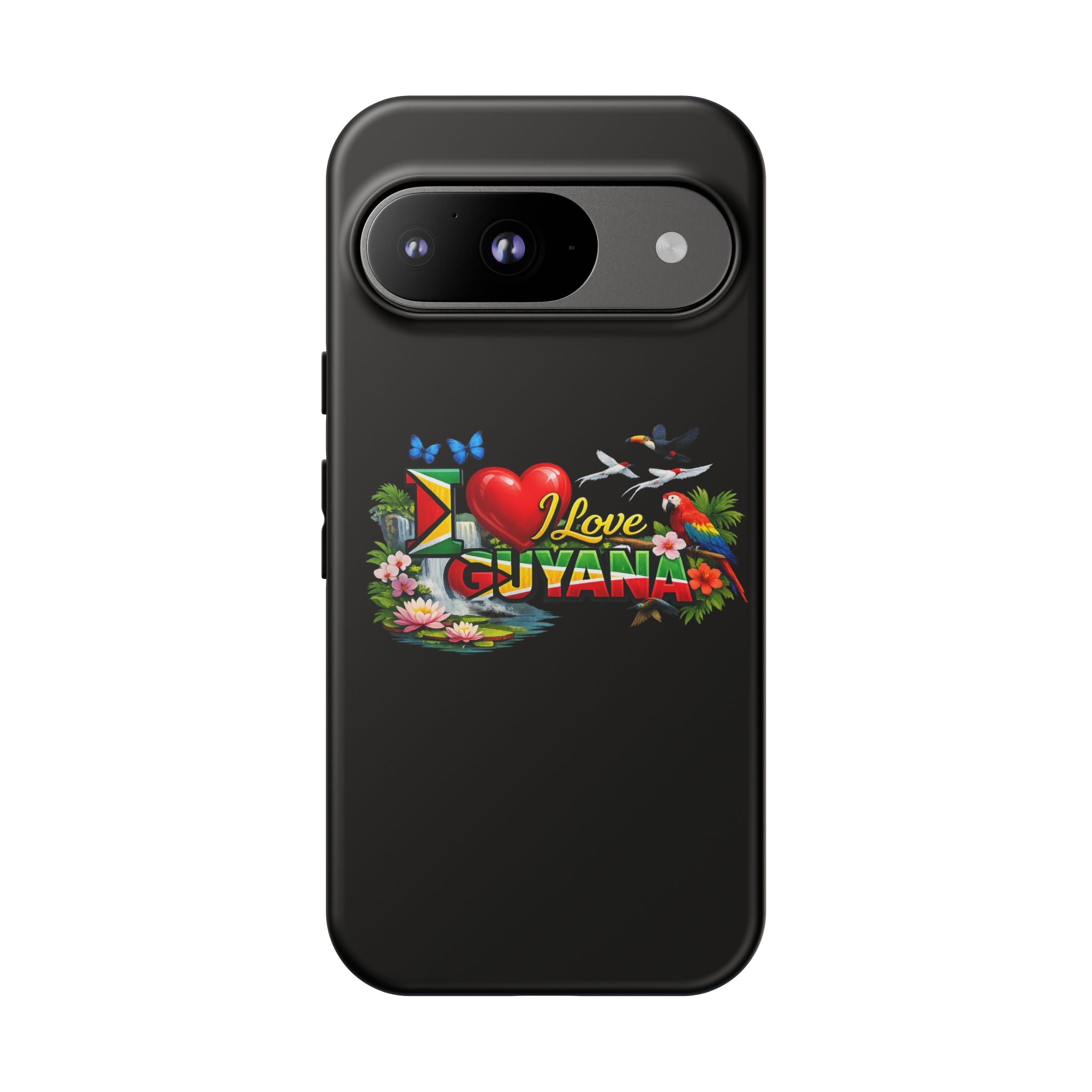 Phone case I Love Guyana Phone Case — Tough Protective Tropical Flag Design