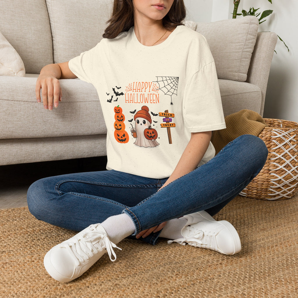 Halloween Cute Pumpkin Tee — "Happy Halloween" Graphic T-Shirt