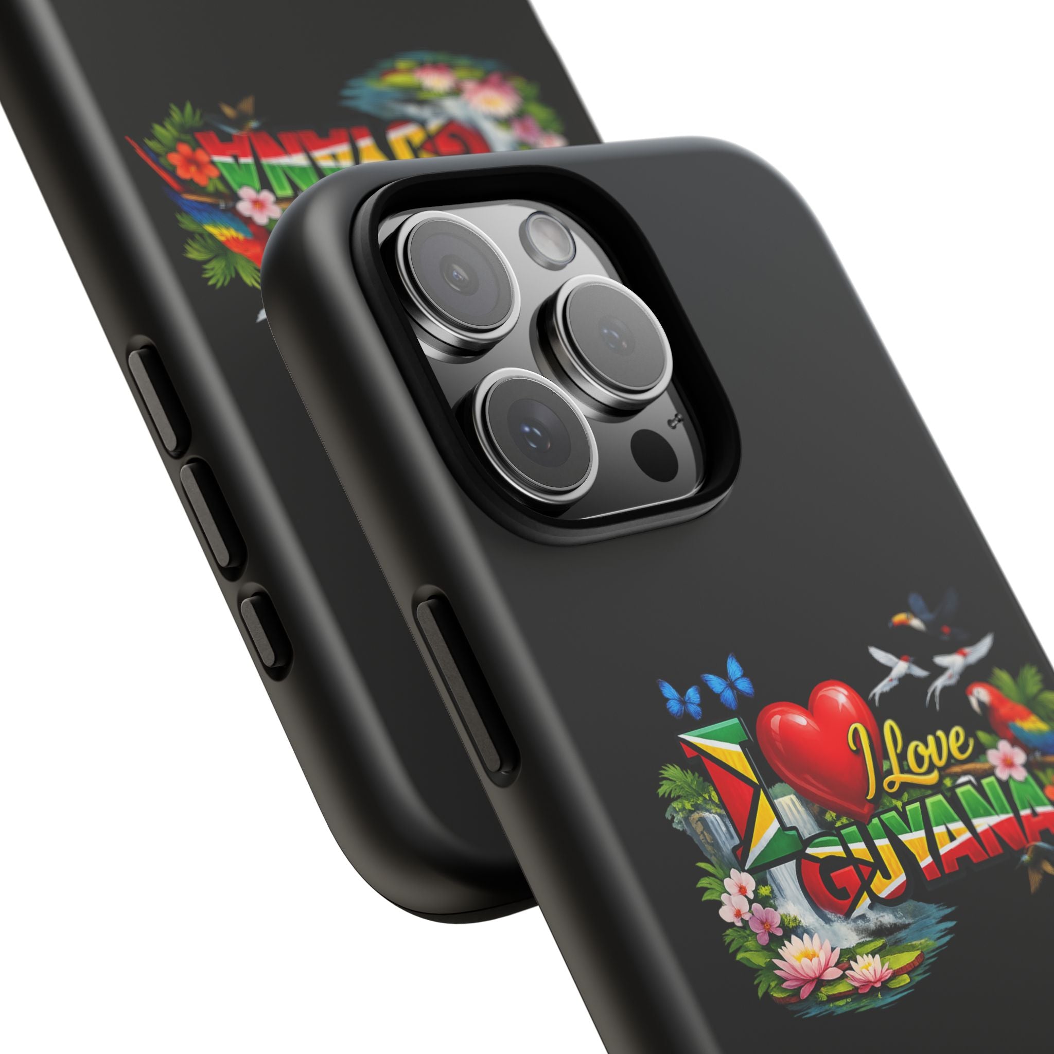 Phone case I Love Guyana Phone Case — Tough Protective Tropical Flag Design