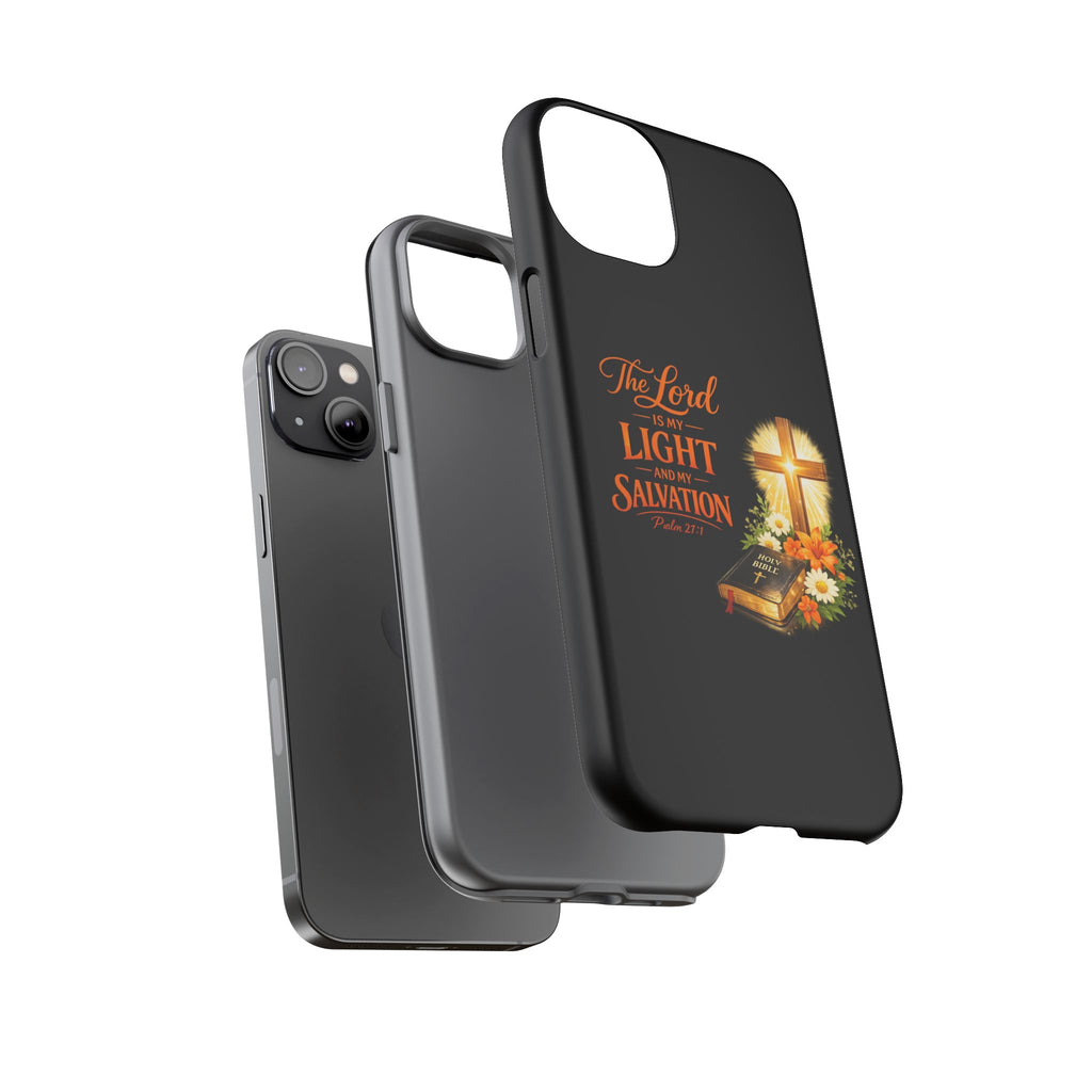 Christian Phone Case — "The Lord Is My Light and My Salvation" Bible Verse Design