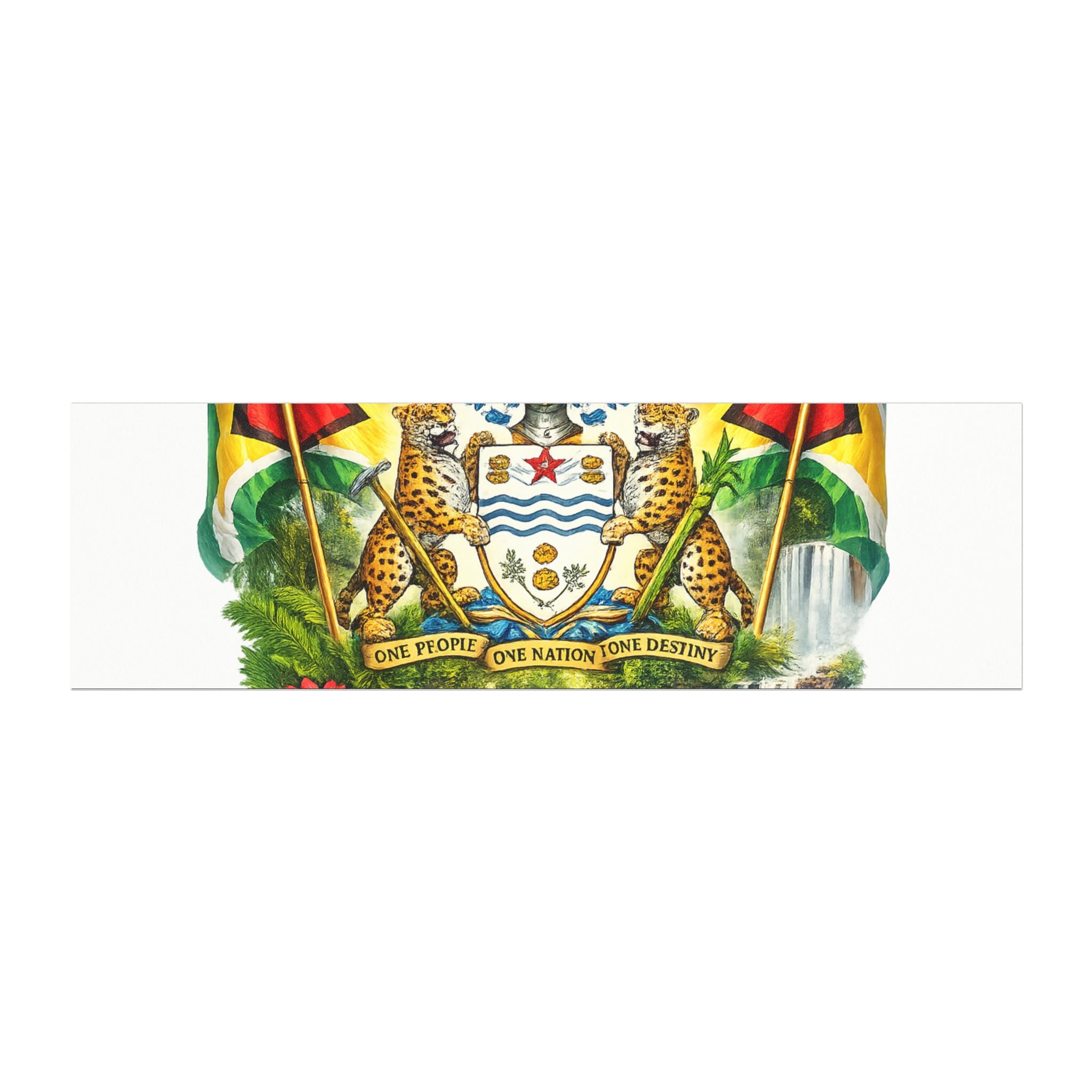 Car Magnets Guyana Coat of Arms Car Magnet — National Flag & Emblem Magnetic Decal