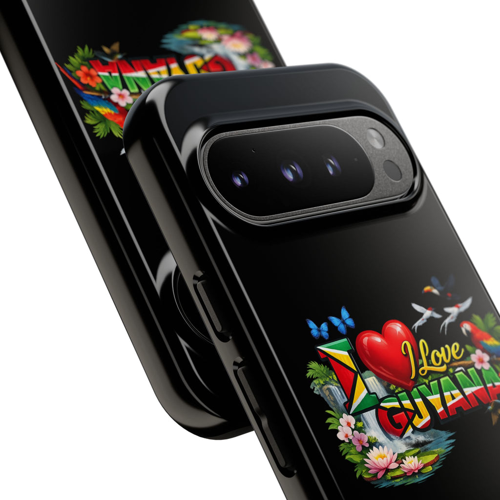 Phone case I Love Guyana Phone Case — Tough Protective Tropical Flag Design