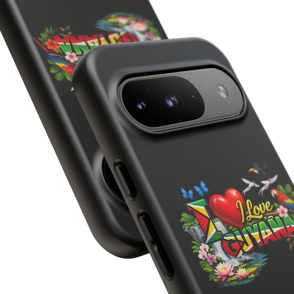 Phone case I Love Guyana Phone Case — Tough Protective Tropical Flag Design