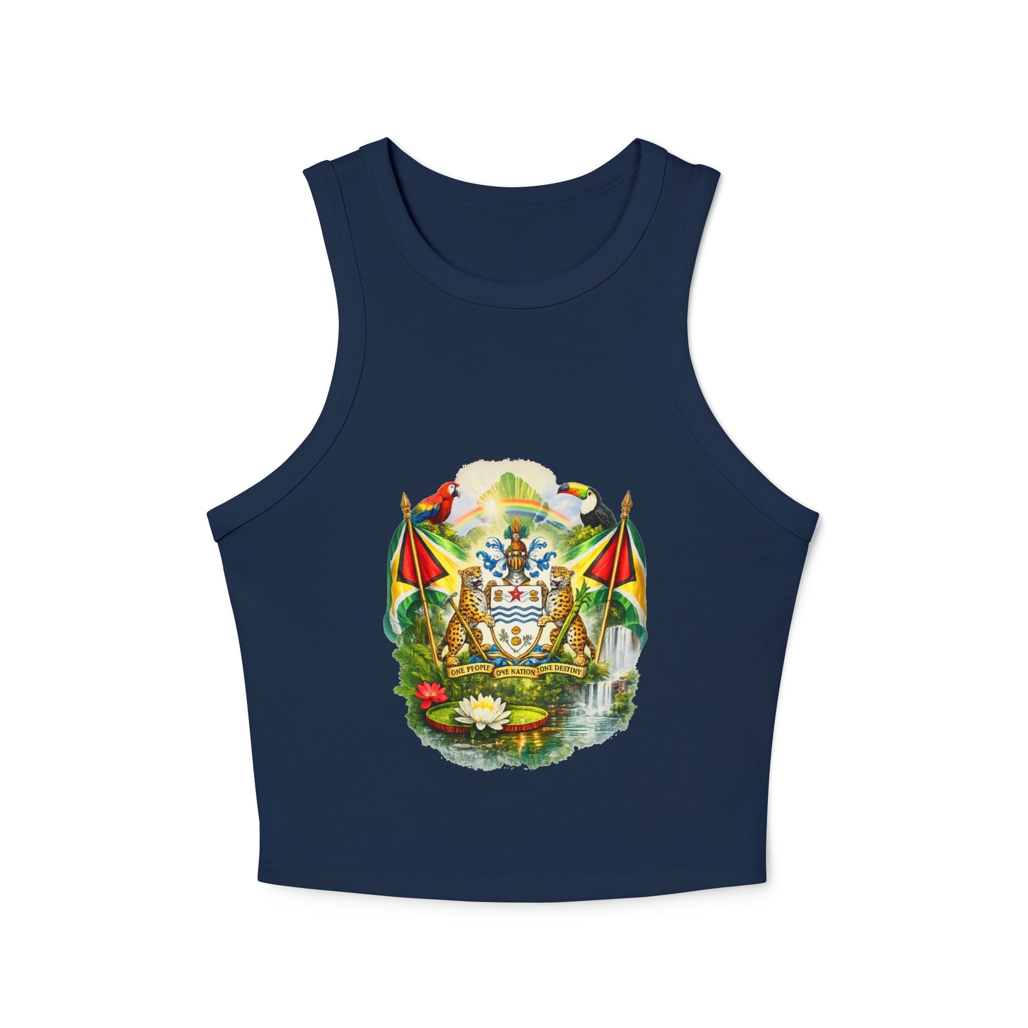 Tank Top — Tropical Crest Graphic Crop Tank