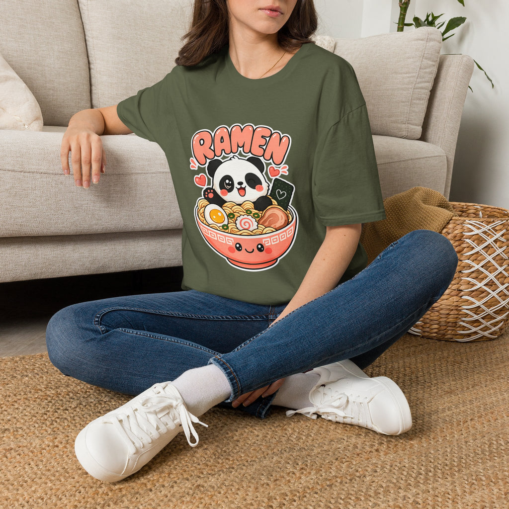 Cute Panda Ramen T-Shirt — Kawaii Ramen Bowl Graphic Tee