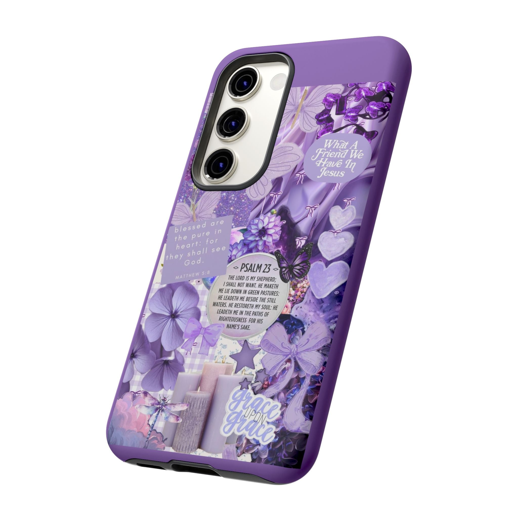 Bible Verse phone case - His Love Never Fails Psalm Phone Case — Floral Christian Scripture iPhone Cover