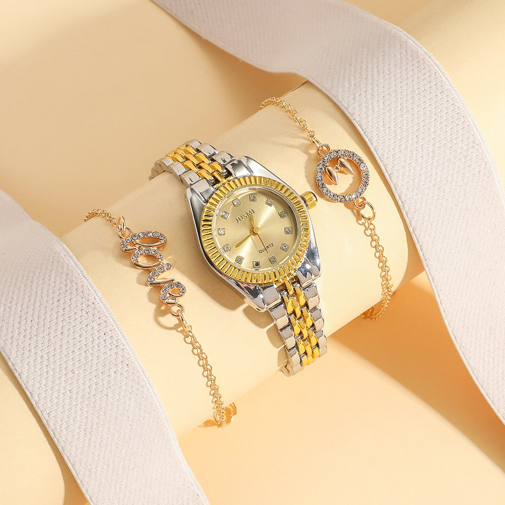 Gold Dial Ladies Watch Fashionable