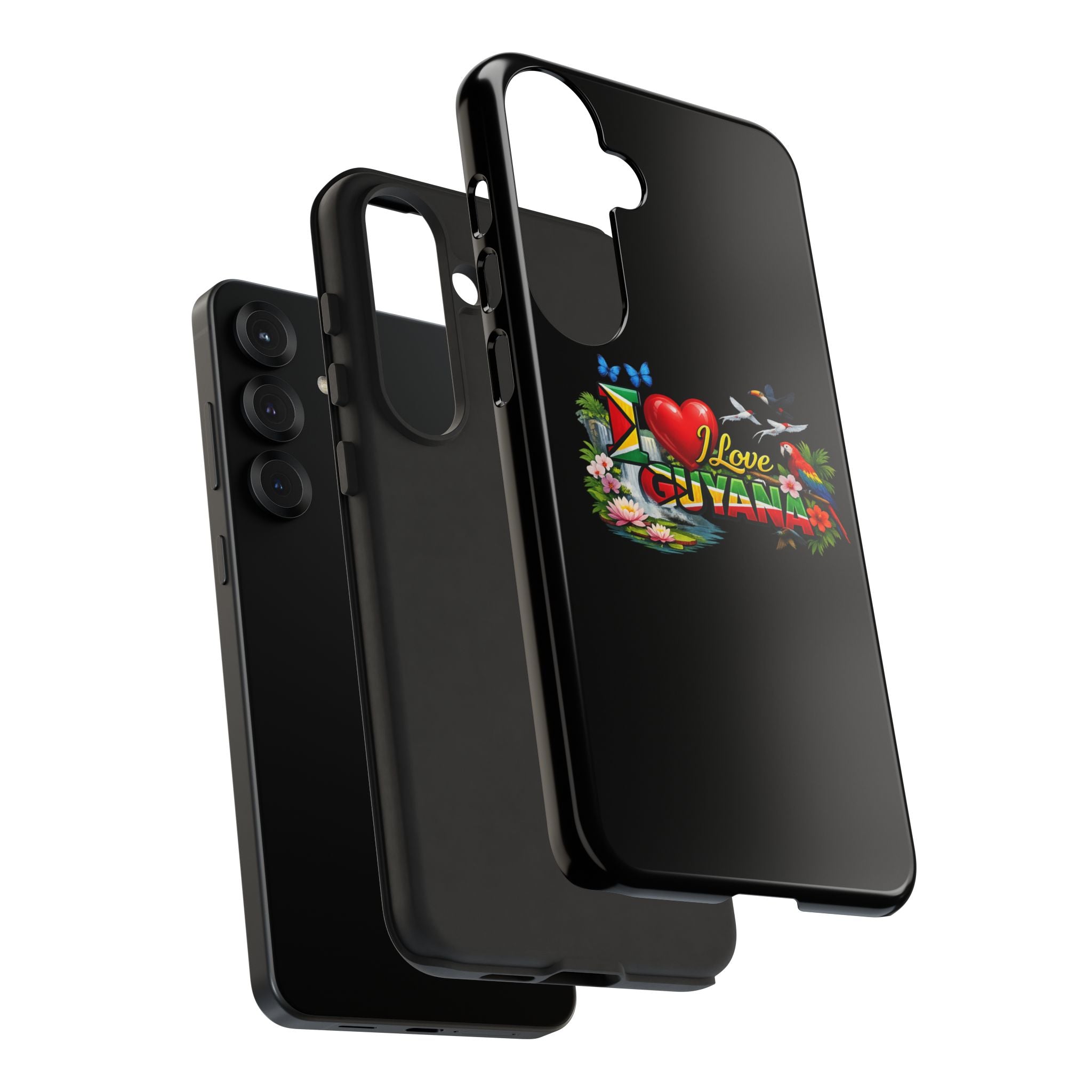 Phone case I Love Guyana Phone Case — Tough Protective Tropical Flag Design