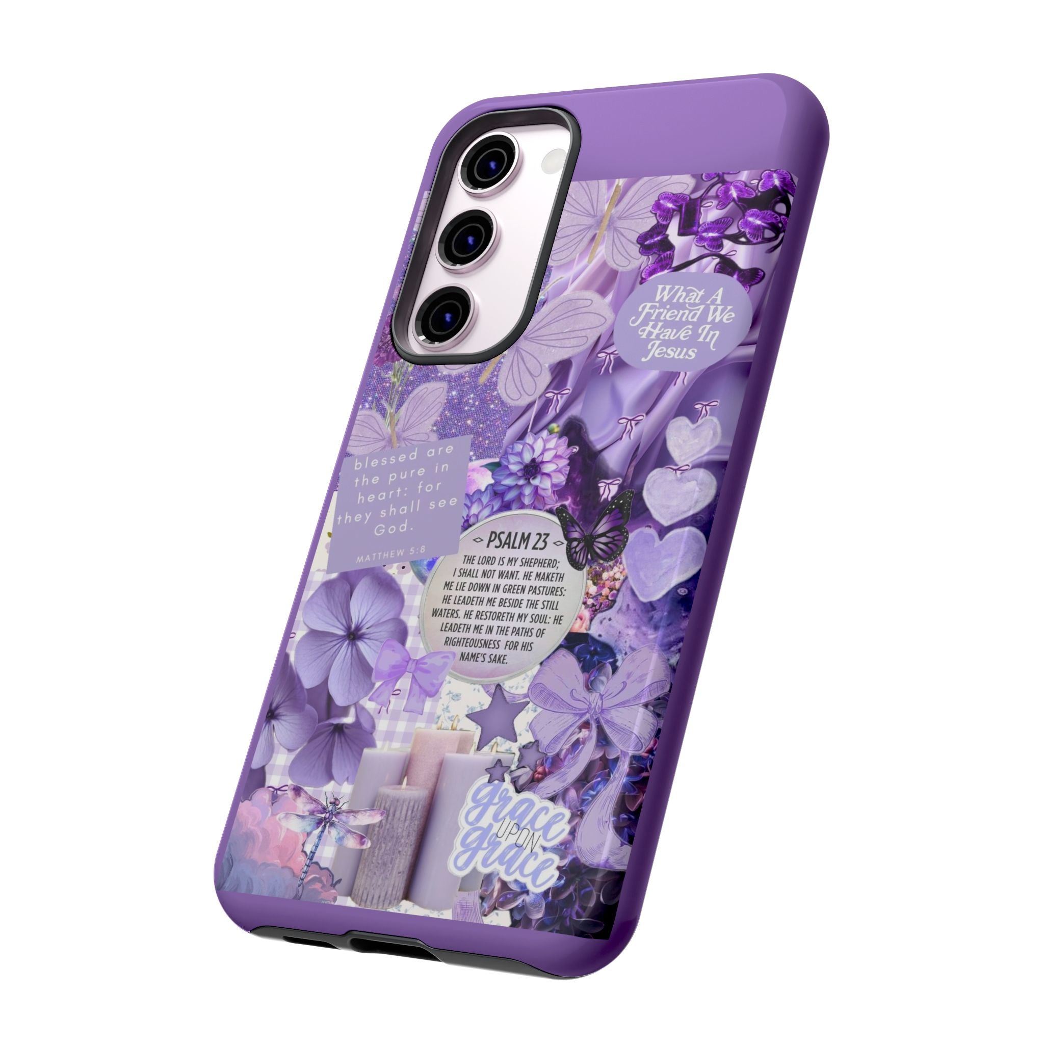 Bible Verse phone case - His Love Never Fails Psalm Phone Case — Floral Christian Scripture iPhone Cover