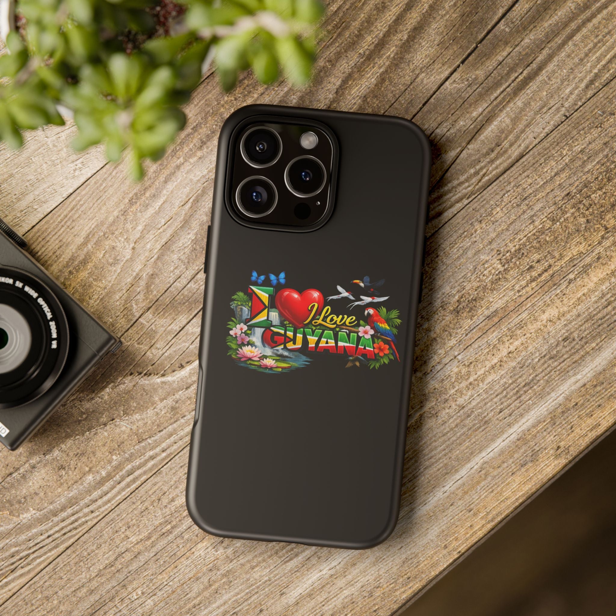 Phone case I Love Guyana Phone Case — Tough Protective Tropical Flag Design