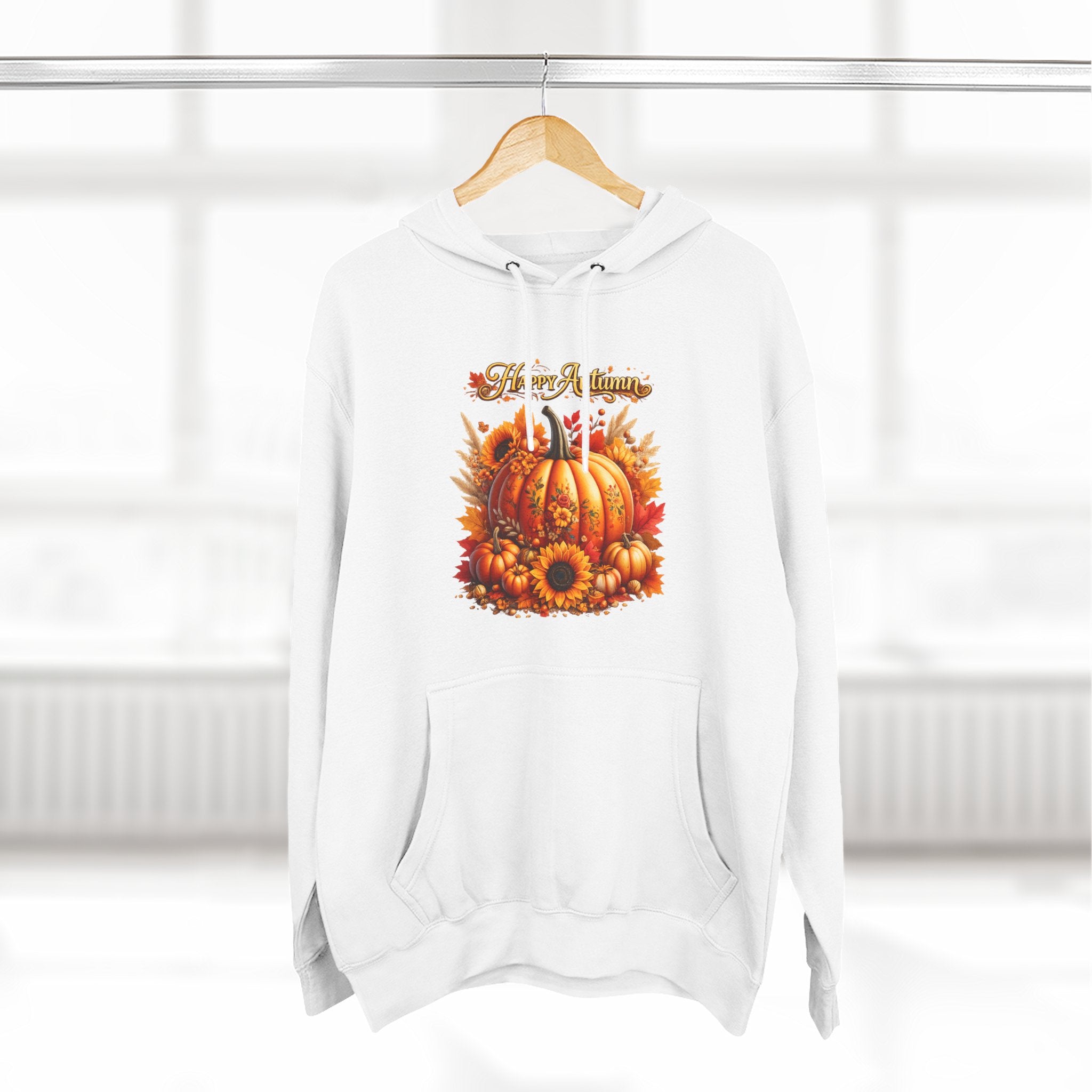 Autumn  - Fall Pumpkin Hoodie - Harvest Sunflower Fall Sweatshirt