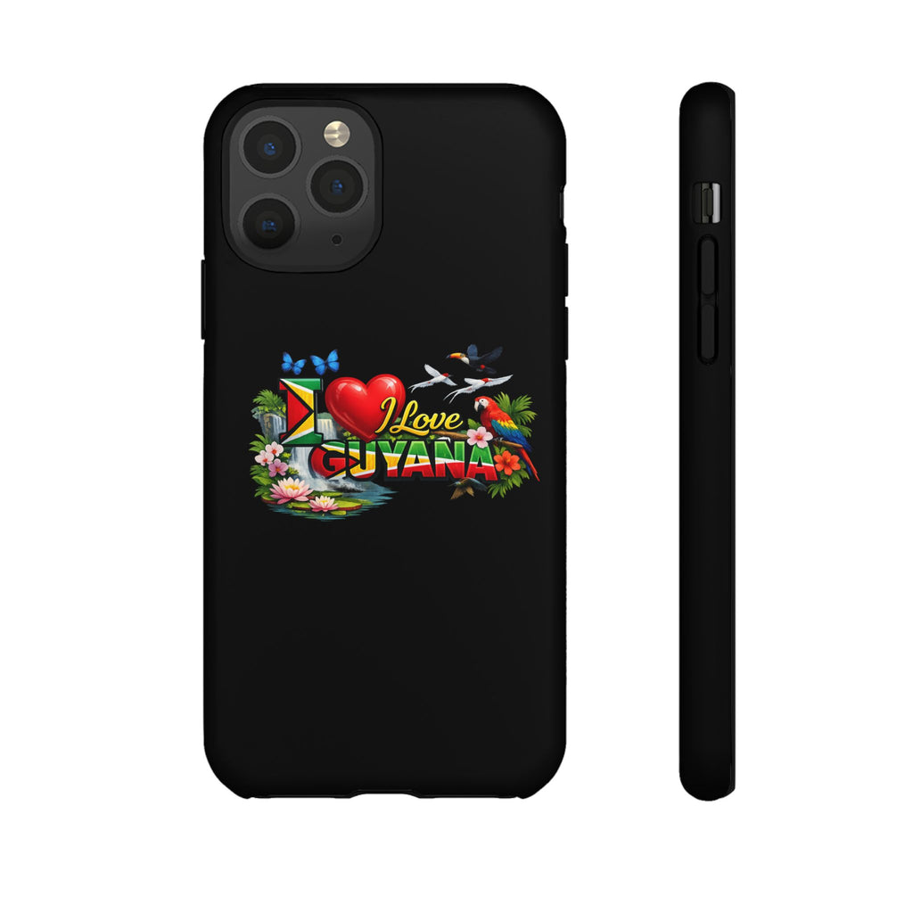Phone case I Love Guyana Phone Case — Tough Protective Tropical Flag Design