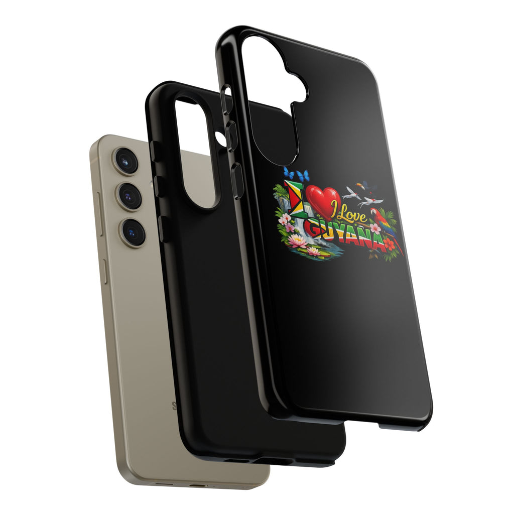 Phone case I Love Guyana Phone Case — Tough Protective Tropical Flag Design