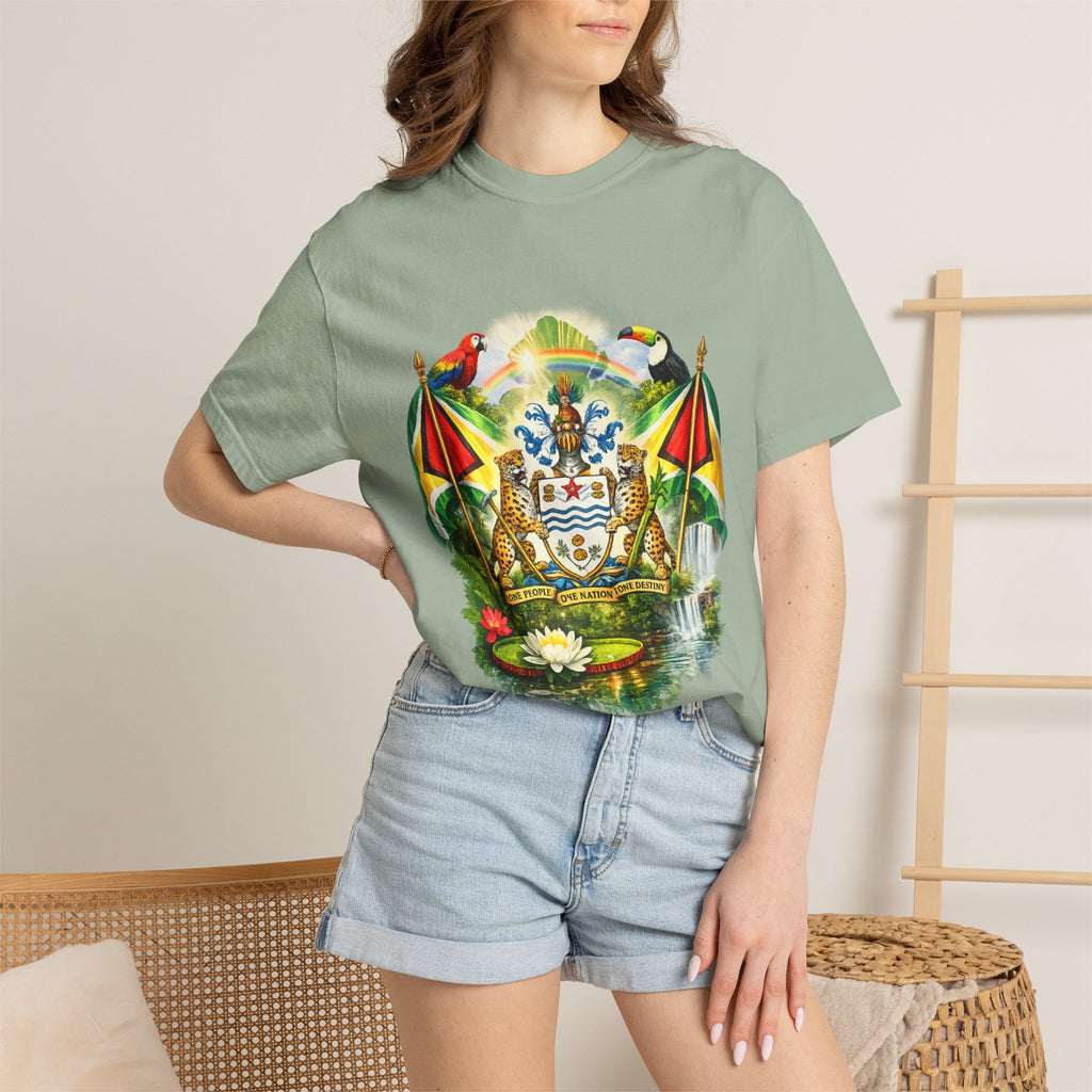 Guyana Coat of Arms T-Shirt  Men’s / Unisex T- Shirts — Guyanese National Emblem Tee