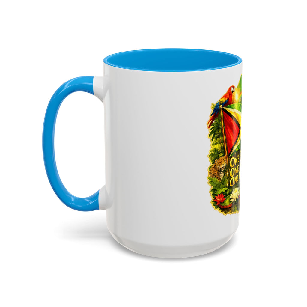 Coffee Mug souvenir that represents Guyana – "One People, One Nation, One Destiny" 11oz/15oz