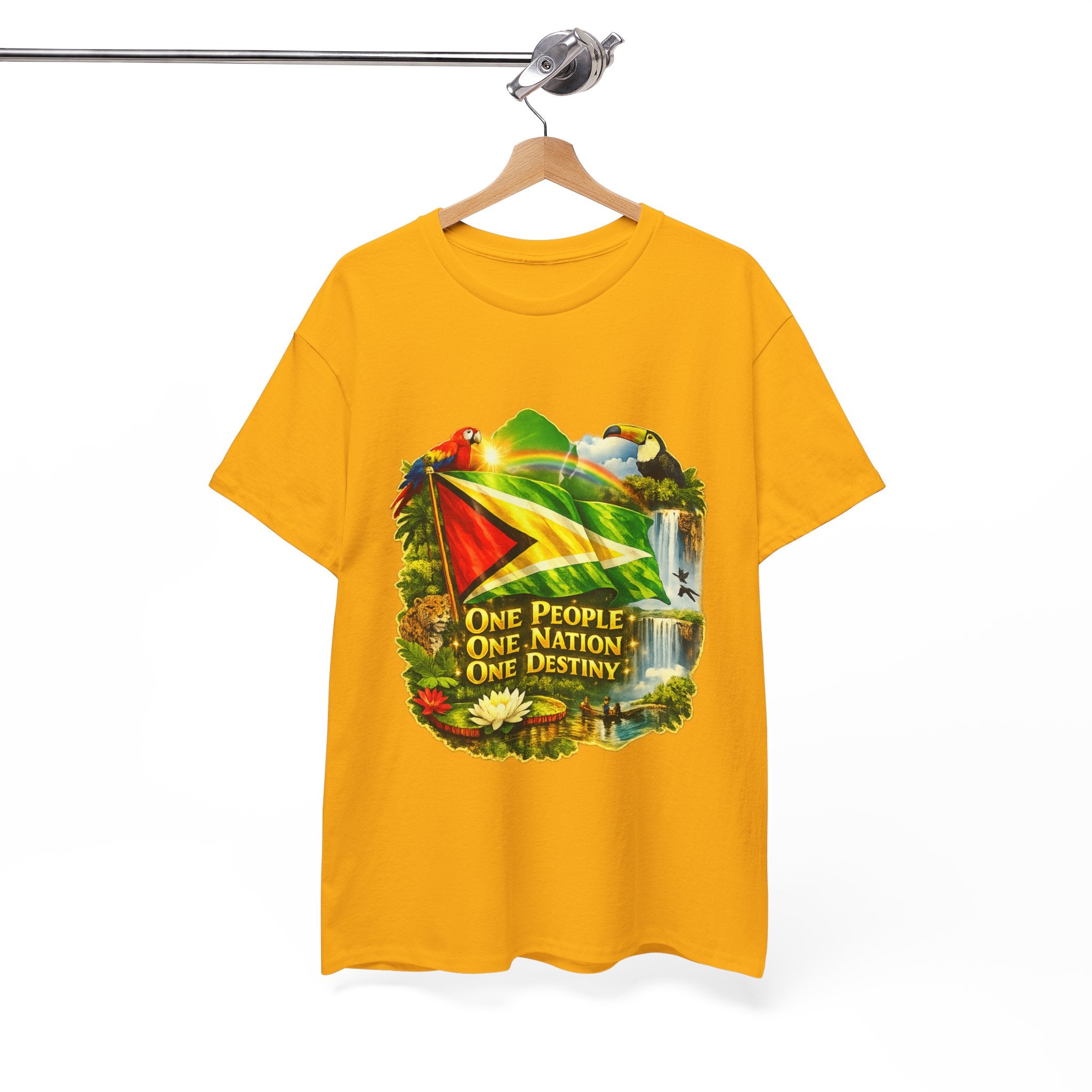 Guyana Flag T-Shirt  unisex – "One People, One Nation, One Destiny" Patriotic Tee