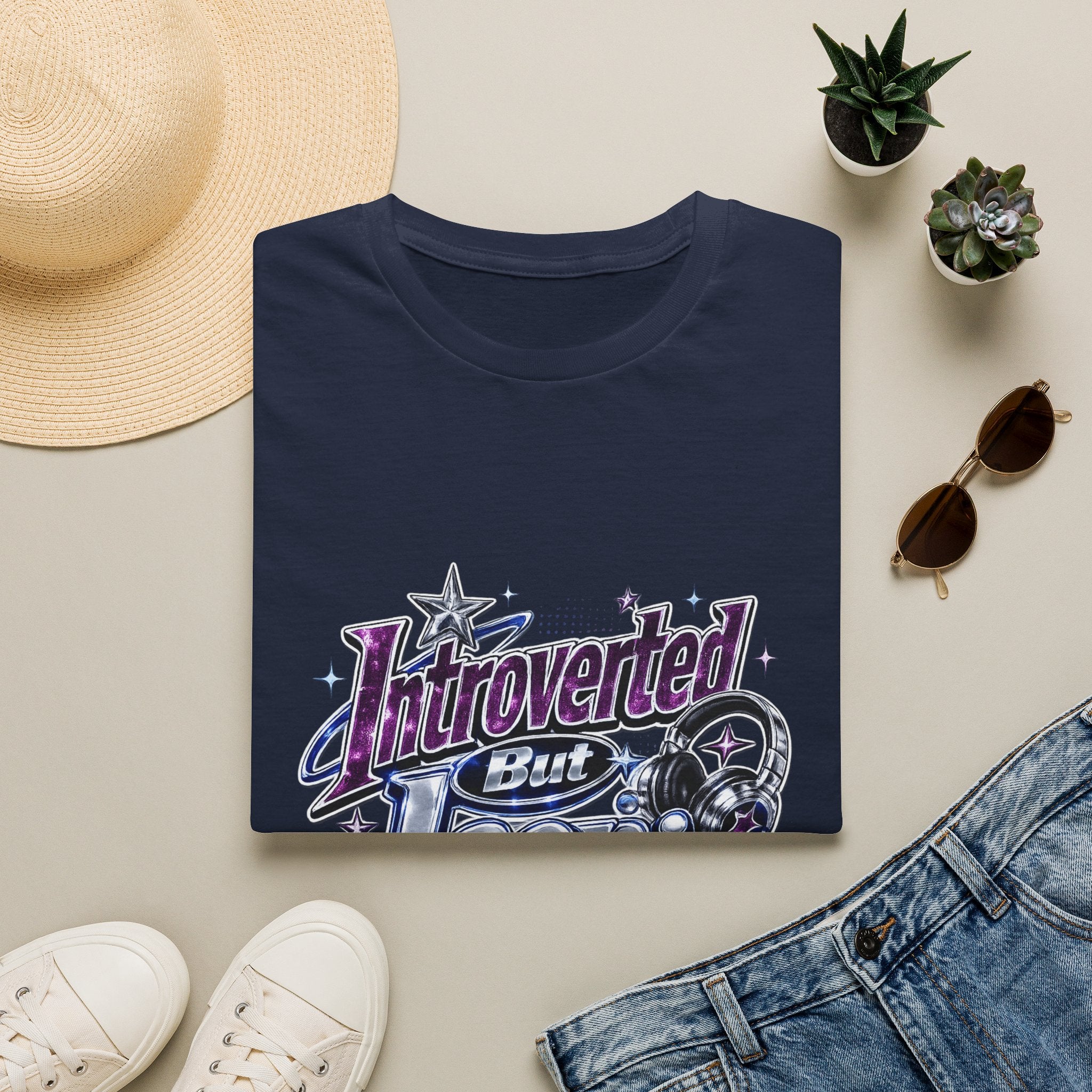 Introverted But Iconic T-Shirt – Retro Star Graphic Tee for Quiet Confidence