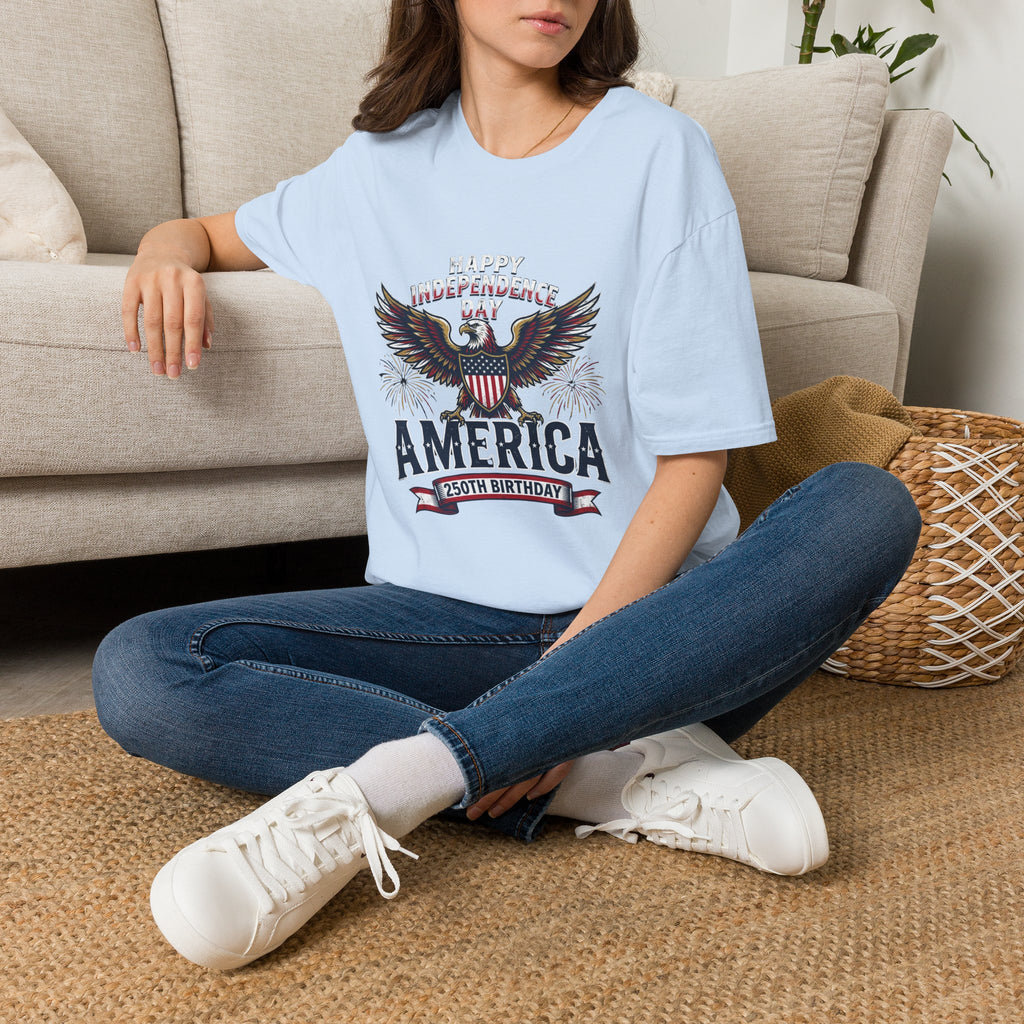 4th of July Independence Day Tee Eagle T-Shirt — "Happy Independence Day" USA Patriotic Tee