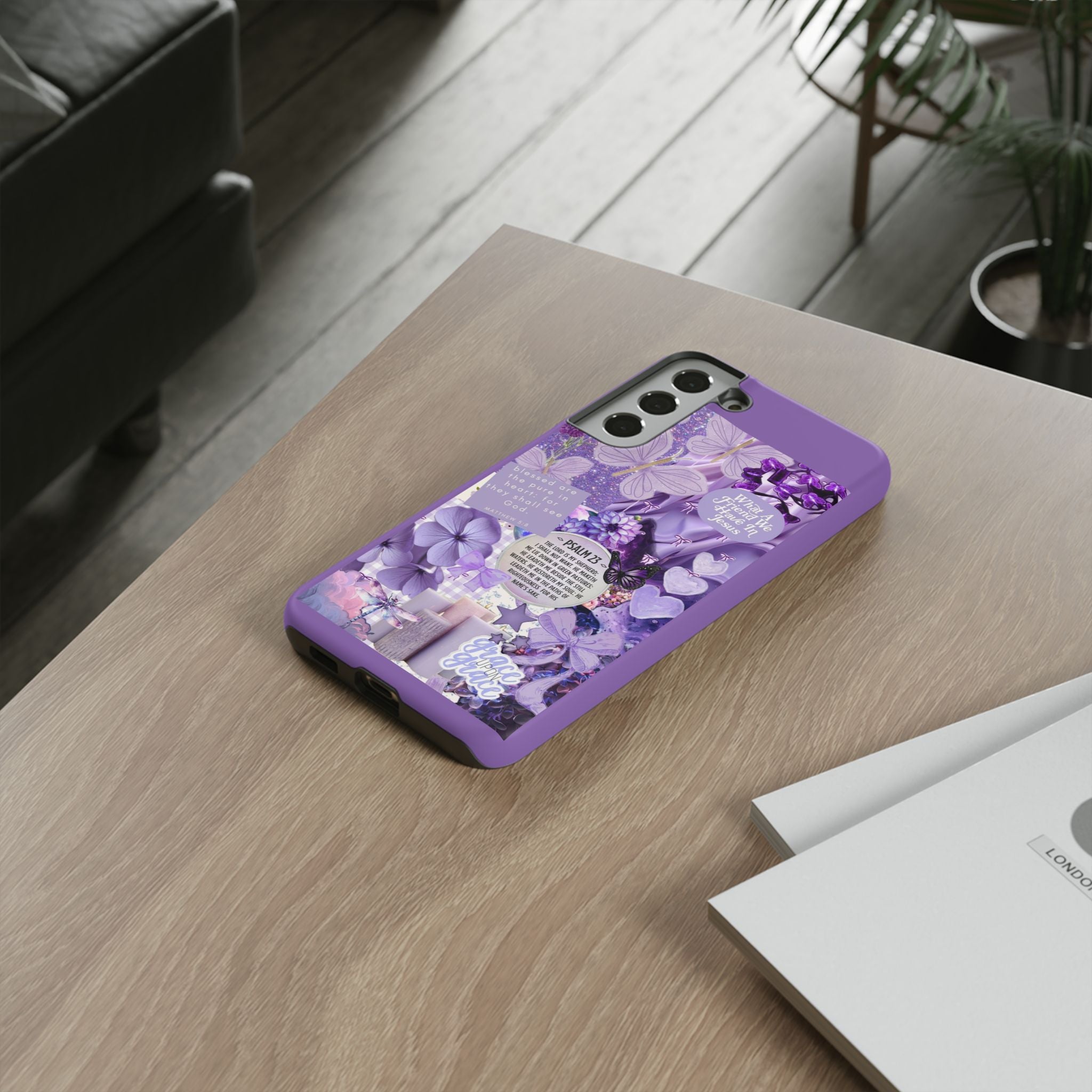 Bible Verse phone case - His Love Never Fails Psalm Phone Case — Floral Christian Scripture iPhone Cover