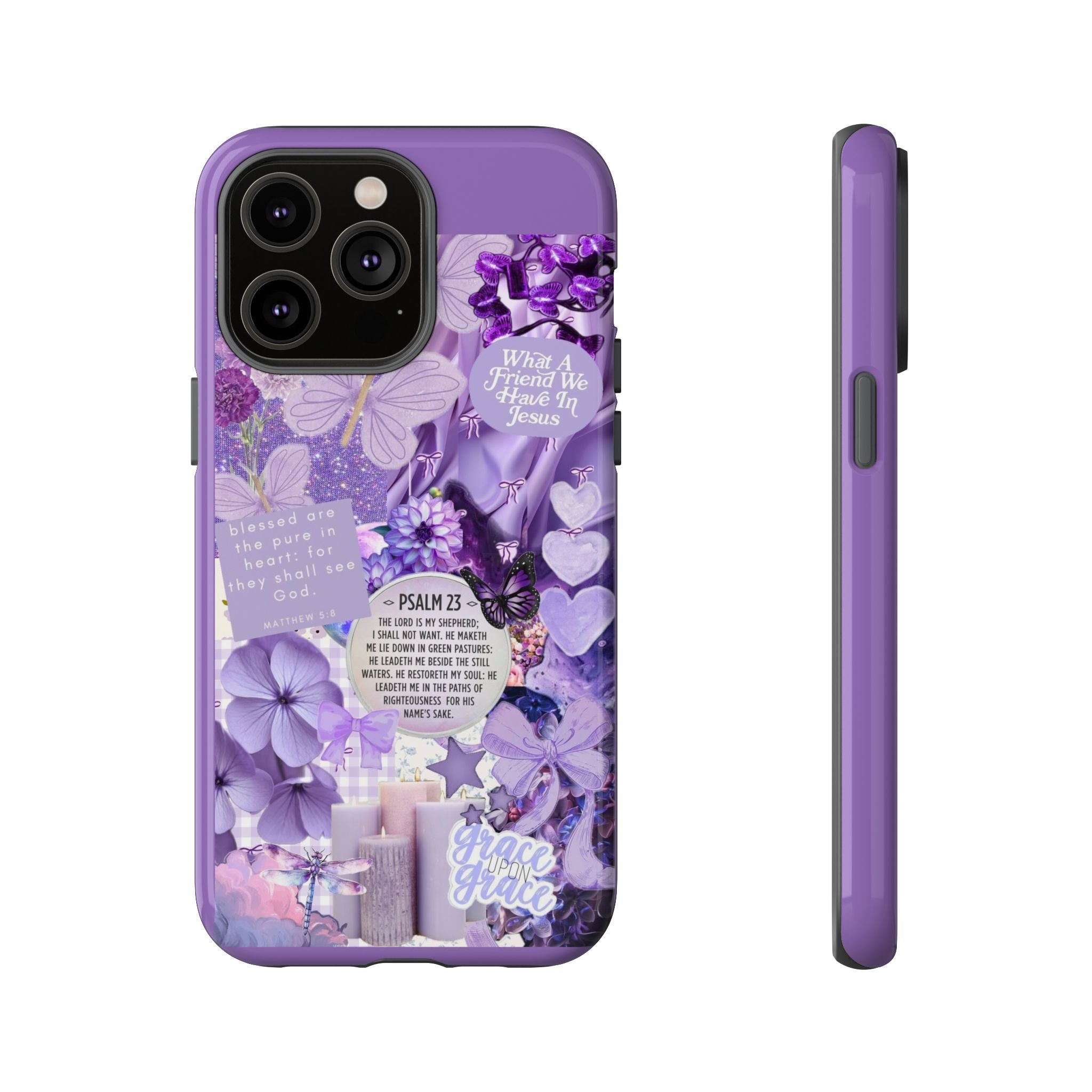 Bible Verse phone case - His Love Never Fails Psalm Phone Case — Floral Christian Scripture iPhone Cover