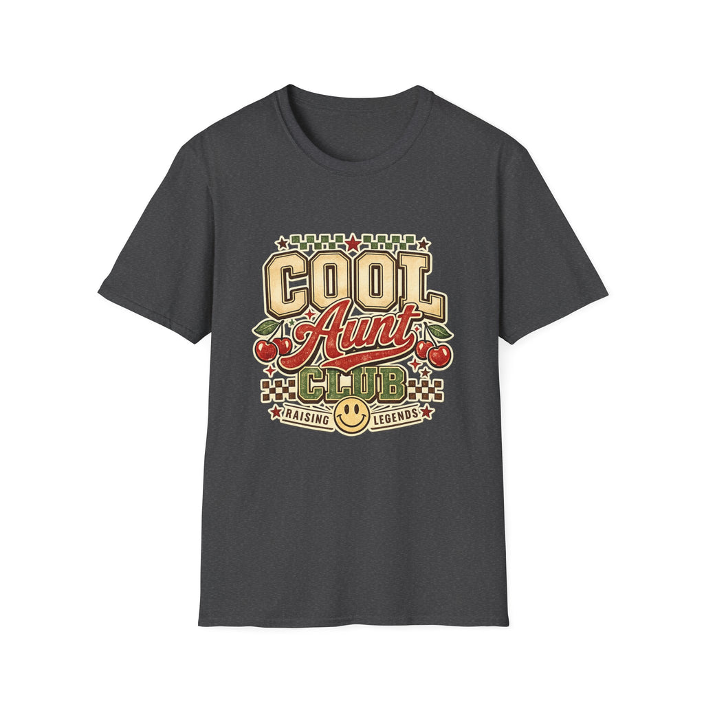 Cherries Pop T-Shirt Aunt Club Vintage Cherry Graphic Tee for Fun-Loving Aunts